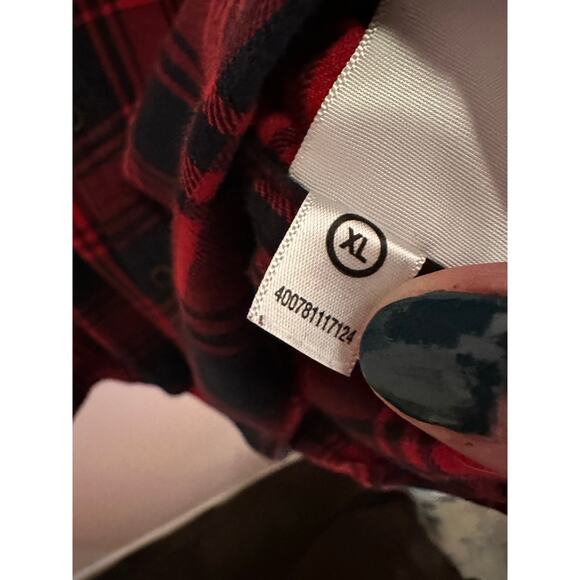 Urban Pipeline Buffalo Plaid Red Flannel Long Sleeve Shirt Men's XL - Picture 8 of 9